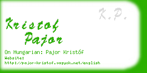 kristof pajor business card