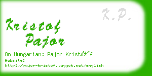 kristof pajor business card